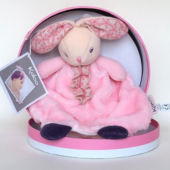 Kaloo Brand New Pink Rabbit Hand Puppet /Soft Doudou /Lovey/Security blanket 🐇 - Picture 7 of 9